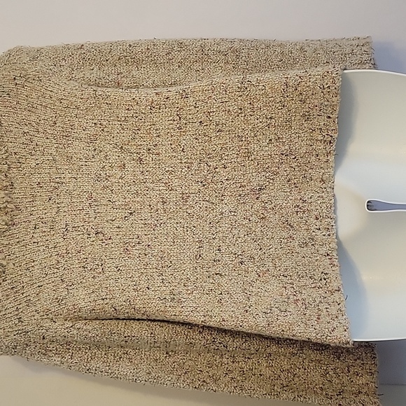 Christopher& Banks Fringe Cardigan Womens Large Cream One Hook Closure Comfy - Picture 4 of 7